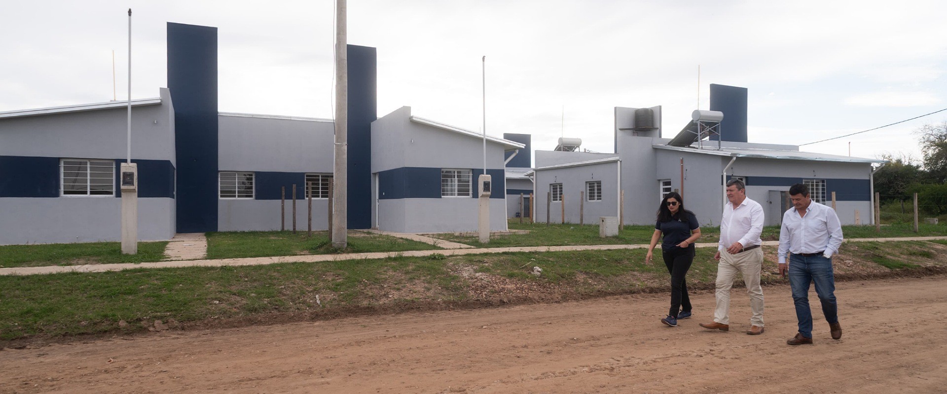 Verificaron avances en las viviendas que se construyen en Pueblo Liebig