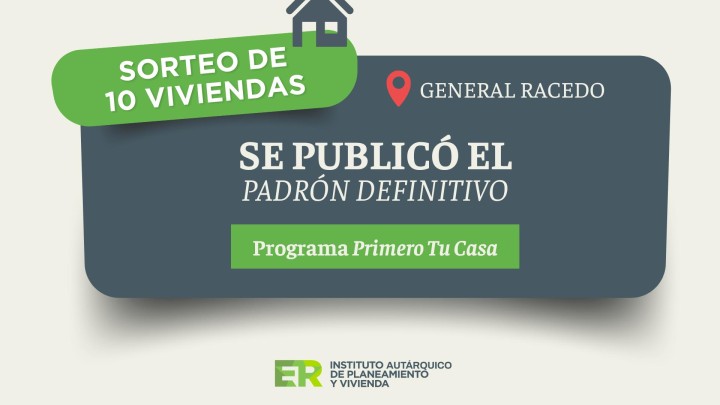 Padrón definitivo para el sorteo de 10 viviendas en Racedo