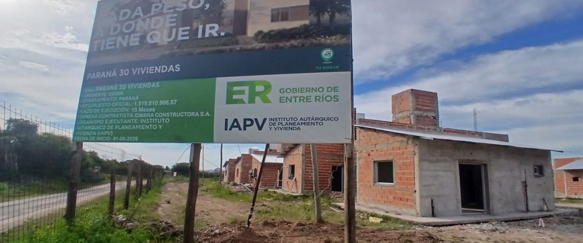 Avanzan las obras de 30 viviendas en Paran&aacute;